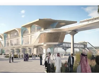 Al riffa station – elevated and at grade (green line)