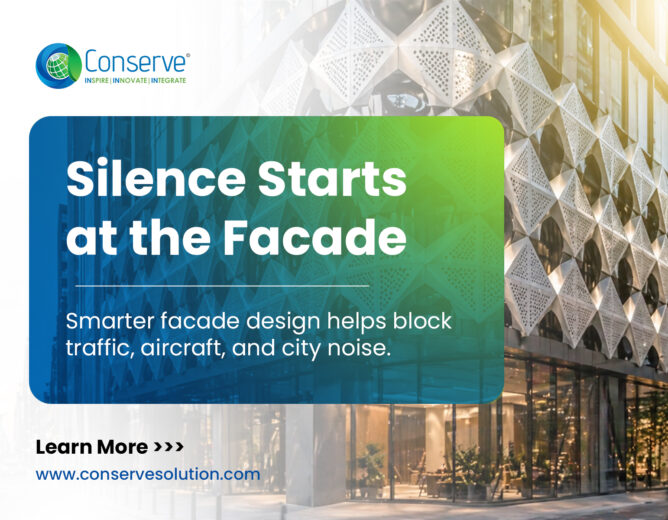 Design building facades to reduce outside noise and improve indoor comfort.